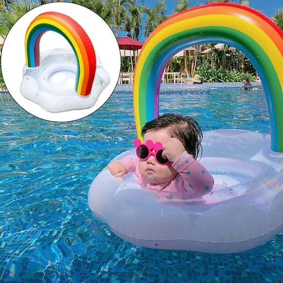 Swim Schools Level 1 My Rainbow Baby Boat w/ Removeable UPF 50 Ca… - Picture 3 of 4